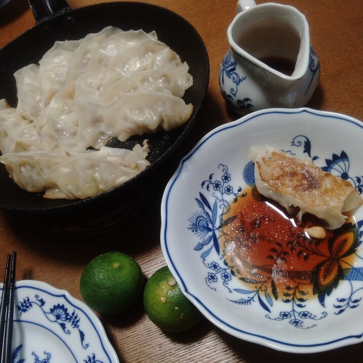 すだち餃子とすだちだれ